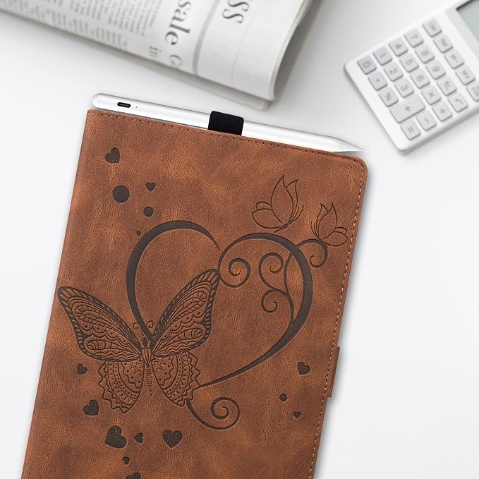 Dteck Wallet Case for Galaxy Tab S10+/S9+/S7 FE/S8+/S7 Plus 12.4 Tablet Premium PU Leather Folding Stand Auto Wake/Sleep Pen Holder Case with Hummingbirds