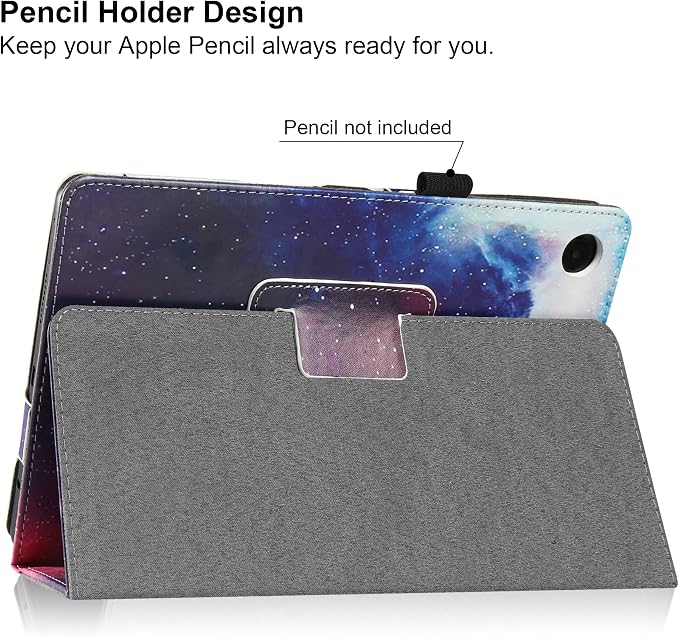 Case for T-Mobile REVVL Tab 2 5G 10.1 Inch Tablet 2025 Released - Lightweight Folio PU Leather Cover with 1 Random Stylus (Galaxy)