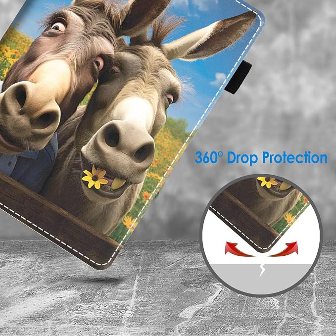Case for Amazon Kindle Fire HD 10 Tablet 10.1 (9th/7th Generation 2019/2017 Release) Slim Folding Stand Folio Cover with Card Slot &amp Auto Wake/Sleep - African American Girl