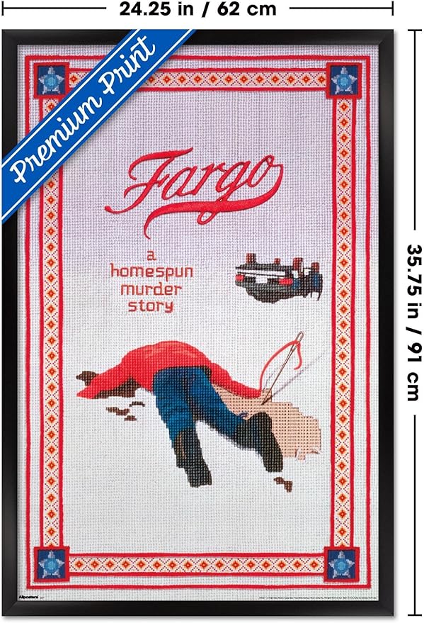 Fargo (1996) - One Sheet Wall Poster, 34L" x 22.4W", Black Framed Version