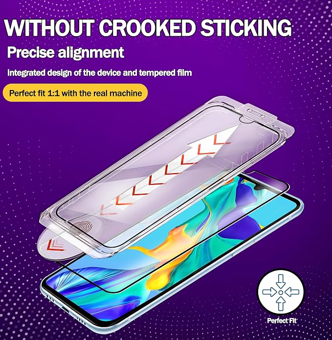 RKINC Screen Protector [2-Pack] for Samsung Galaxy A14 [Automatic Installation] Tempered Glass HD [10X Military Grade Protection] Scratch-Resistant Shatter-Proof
