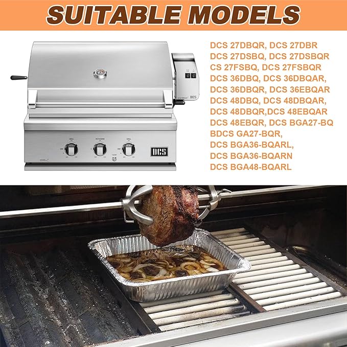 MOASKER Grill Ceramic Rods for DCSCT Gas Grill, Replacement Gas Grill Ceramic Radiants for DCS Grill 245398 27DBQR 36EBQAR 27FSBQ 36DBQ 36DBQAR 48DBQR Grill Heat Plates,9.5" Long,54pcs Ceramic Rods
