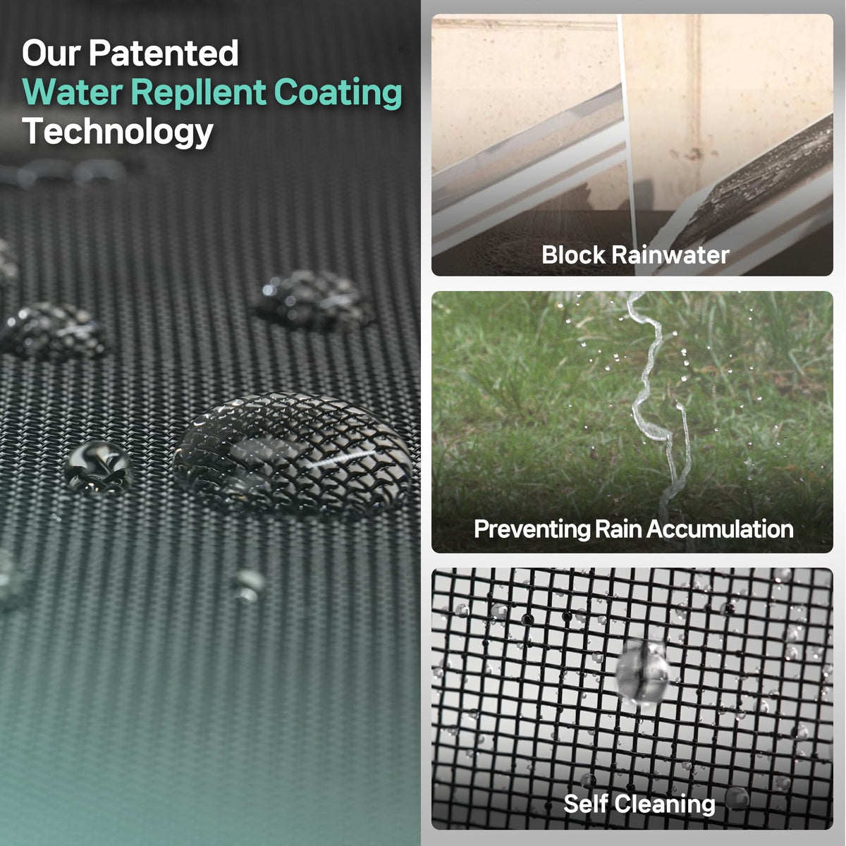 51in X 190in Window Screen Mesh, Replacement, Water-Resistant, Pet Resistant, Fine Dust & Pollen Proof, 30Mesh, Durable New Material, DIY Tools Included