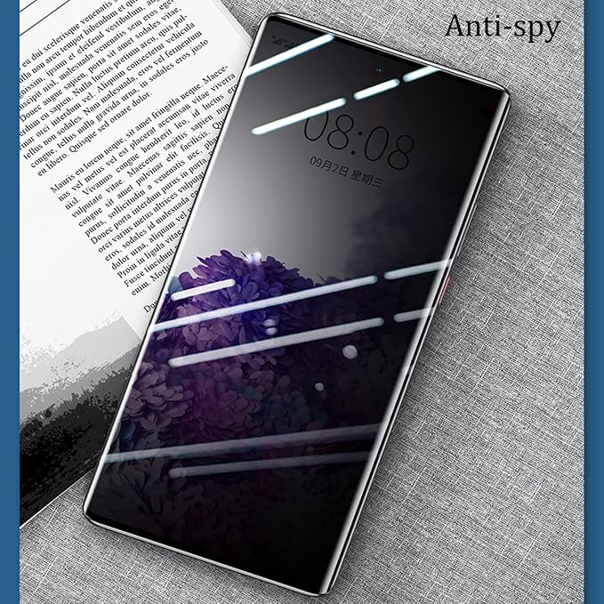 [2 +1]Pack Privacy Glass Designed for Galaxy S22 Ultra 5G 6.8 inch Screen Protector with 1PCS Tempered Glass Camera Lens Protector 2PCS Anti-peep Tempered Glass Film 9H Hardness Scratch Resistant for