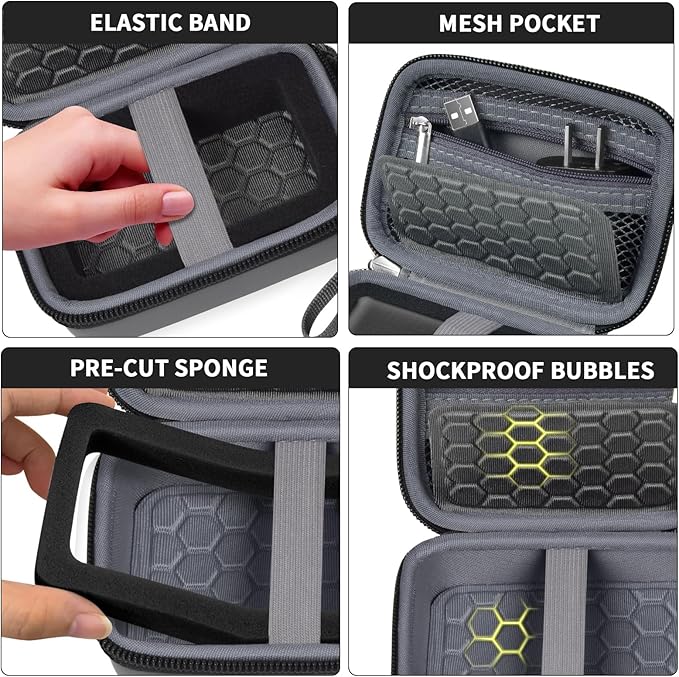 Carrying & Protective Case for Digital Camera, AbergBest 21 Mega Pixels 2.7" LCD Rechargeable HD/Kodak Pixpro/Canon PowerShot ELPH 180/190 / Sony DSCW800 / DSCW831 Cameras for Travel - Dark Grey