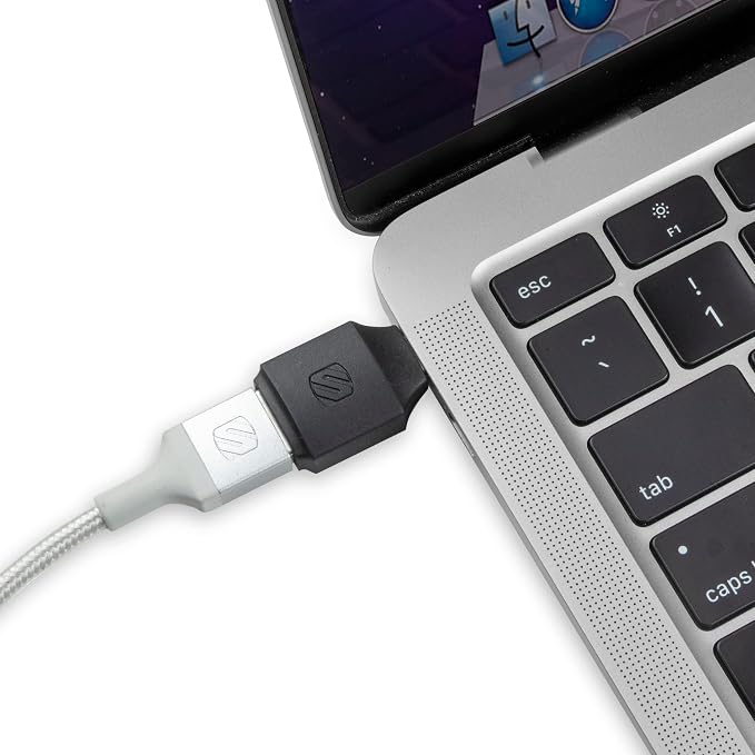 Scosche ACA-2PKSP Strikeline USB Type-C to USB Type-A Adapter 2 Pack - Black