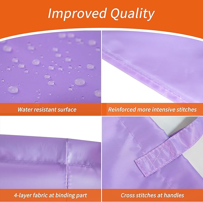 Polecasa Small Heavy Duty Laundry Bag with 130gsm Tear Resistant Fabric and Handles, Easy to Carry Durable Dirty Clothes Drawstring Bag, Perfect for College Dorm, Travel 21”x24”,Purple