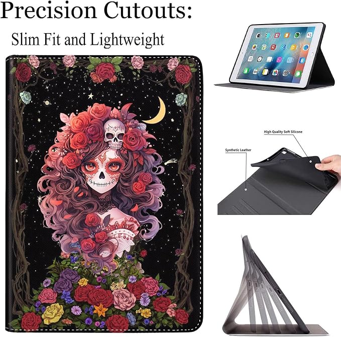 Case for ipad 10th Generation 10.9 inch 2022 iPad 10thMulti-Angle Stand Smart Protective Cover Shockproof Case Auto Sleep/Wake Smoke Flag of Mexico Flag