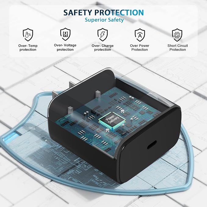2026 45W Super Fast Charger USB C Android Phone Charger Fast Charging Compatible with Samsung Galaxy S25/S25 Ultra/S25+/S26 Ultra/S26/S26+/S24 Ultra/S23/S22/S20/S21/Note 10Galaxy Tab 6ft C Cable