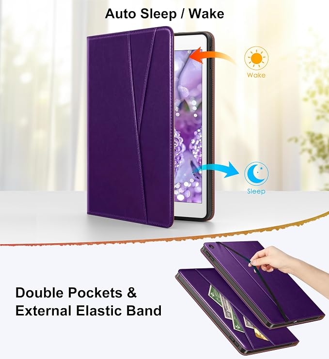 DTTO for iPad 9th/8th/7th Gen Case 10.2 Inch (2021/2020/2019) Brown | 360 Degree Rotating Premium Faux Leather Folio Stand Cover with Pencil Holder Auto Sleep/Wake Multiple Angles Hand Strap