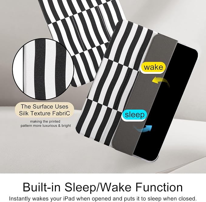 case for ipad 11th Generation11 Inch 2025 (A16 Chip) &amp 10th Gen 10.9 Inch 2022 - Slim Scratch-Resistant Hard PC Translucent Back Shell Smart Cover Wake/Sleep FunctionBlack Bow