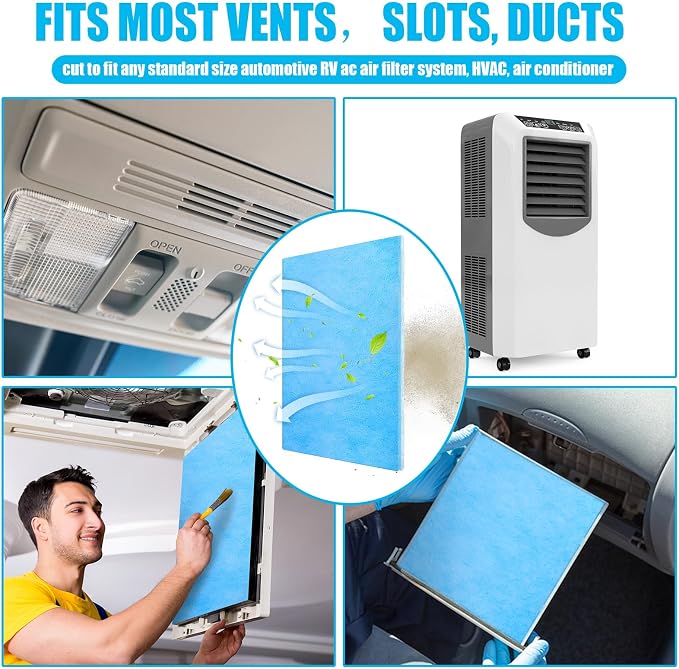 Frienda 12 x 91 Inch Merv 8 Reusable Air Vent Filter Cut to Size Electrostatic