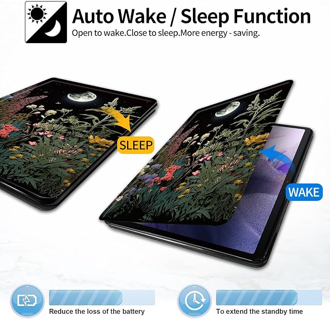 Case for Samsung Galaxy Tab A9 8.7-Inch 2023360 Degree Rotating Multi-Angle Viewing Protective Cover with Auto Sleep/Wake-Blue Butterfly