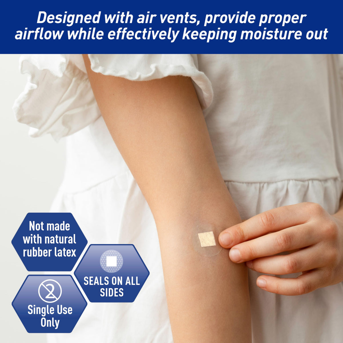 MED PRIDE Sterile Round Clear Spot Bandages,Hypoallergenic,7/8 in,100-Count