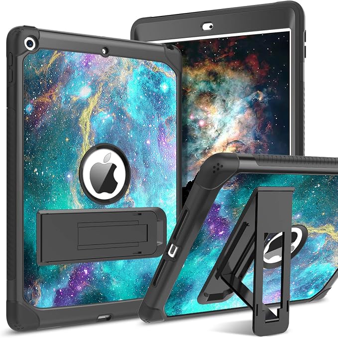 BENTOBEN for iPad 9th/8th/7th Generation Case 10.2 Case - Glow in The Dark 3 in 1 Shockproof Kickstand Protective Cover Space/Nebula