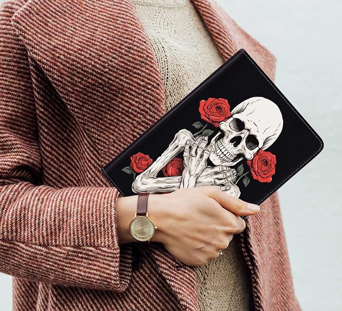 Case for iPad 6th/5th Generation (2018 2017 Model 9.7 Inch) iPad Air 2/Air 1 (9.7 Inch) Slim PU Leather Stand Folio Cover with Auto Wake Sleep African Woman Wolf