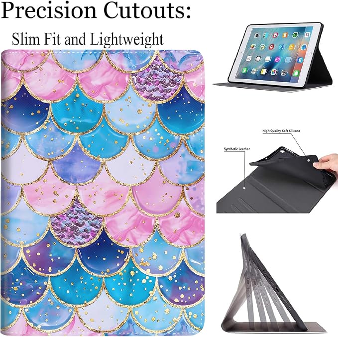 Case for New iPad (A16) 11th Generation 11 Inch 2025for iPad 10th Generation 2022 10.9 Inch Multi-Angle Stand Smart Cover Shockproof with Auto Wake/Sleep ，Starry Sky