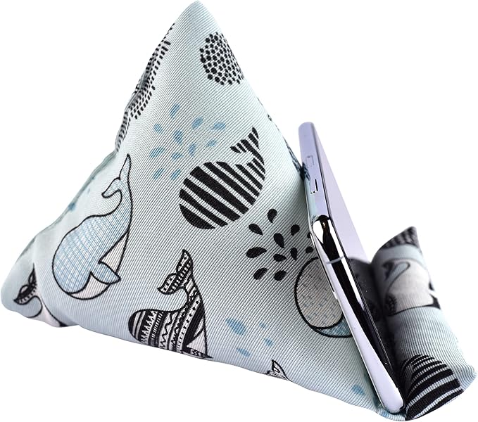 Handmade Phone Pillow Holder - The Wedge Mobile Device Stand - Fabric Phone Stand for All iPhones All Smartphones! 7 x 6.1 x 5.5 Inches (ABC)