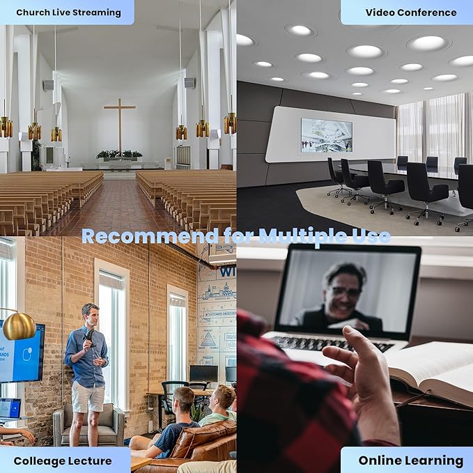 TONGVEO PTZ Camera HDMI/USB 10X Optical Zoom 60fps 1080P Video Conference Camera for Church Worship Live Streaming Meeting Online Learn with Zoom YouTube OBS and More