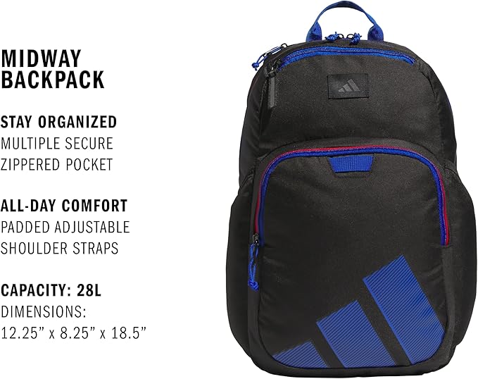 adidas Midway Small Backpack for women and men, durable laptop bag