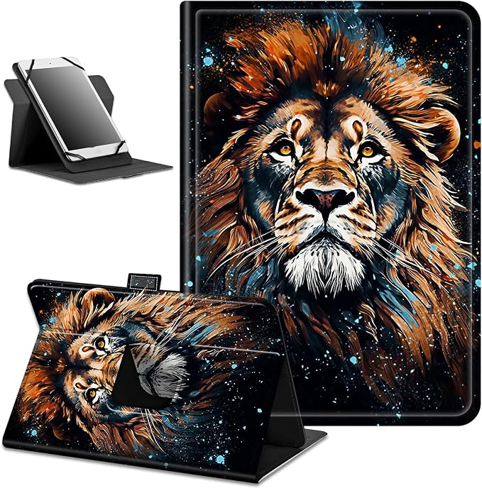 for Google Pixel Tablet Case 2023 Universal Tablet CaseSlim PU Leather Multi-Angle Viewing Cover with 360 Degree Rotatable Kickstand forPixel Tablet 2023 11-inchBlue Wolf