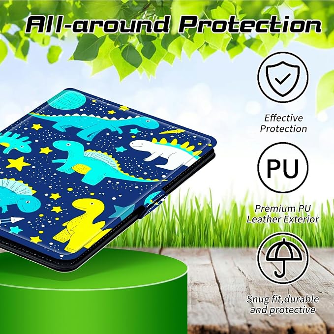 for Walmart Onn 10.1 2024 Onn 10.1 Gen 4 Universal Tablet Case 360 Degree Rotating Kickstand Protective Stand Case with Multiple Viewing PU Leather Shell Case Black Book Cat