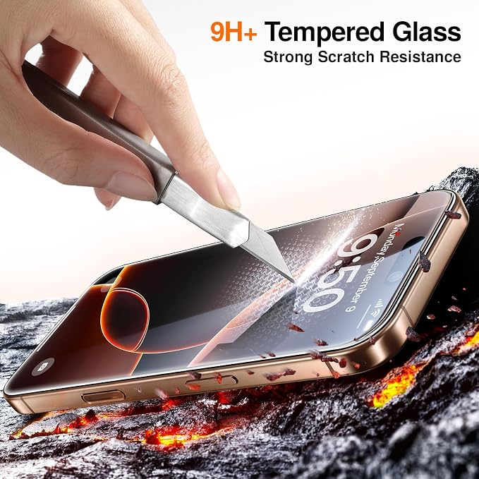 SMARTDEVIL 2 Pack Privacy Screen Protector for iPhone 14 Anti-Spy Tempered Glass 9H Hardness Scratch Resistant Easy Installation Bubble Free Case Friendly