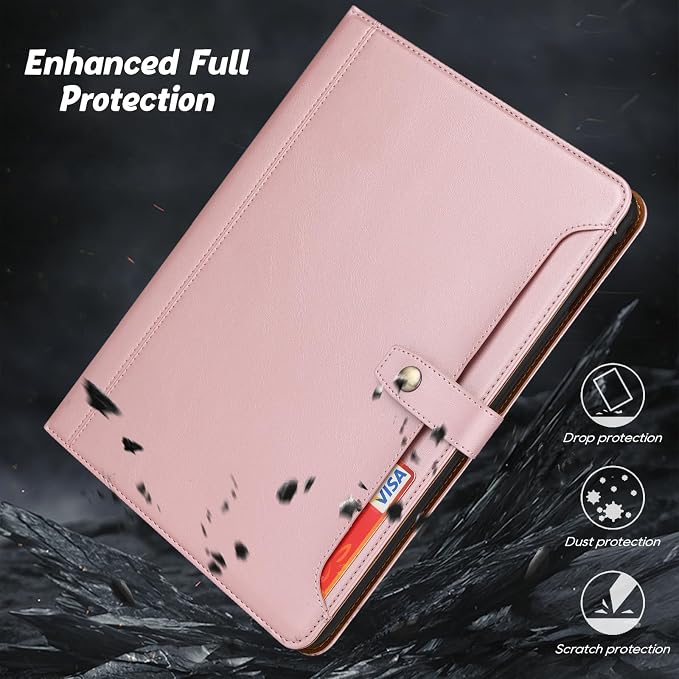 Flip Case for Apple iPad 10.2 9th 8th 7th Generation 2021/2020/2019 Pencil Holder Smart Cover Auto Sleep Wake Protective Documents Pocket Stand Snap Closure Case for iPad 10.2 Inch Black