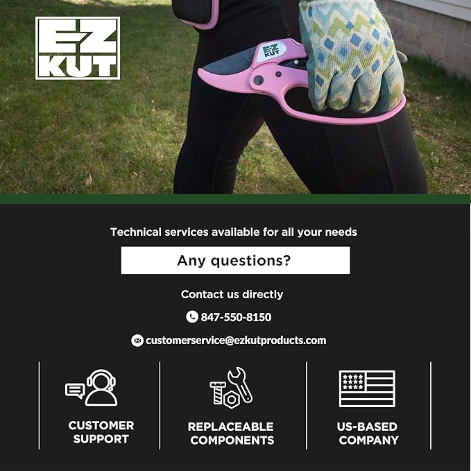 EZ Kut Heavy Duty Pruners Ratchet Hand Pruner with Ratcheting Action Great Garden Hand Tool Clippers Gardening pruners arthritis tools Ratcheting Anvil Hand Pruner Pruning Shears Heavy Duty Since 1988