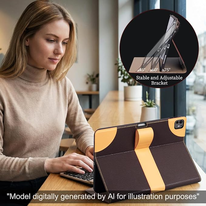 Case for iPad mini 7 (A17) ProiPad mini 7th/6th Gen (2024/2021) | Microfiber Leather Folio Cover with Adjustable Multi-angle StandAuto Sleep/WakeShockproof Protection CaseBlack