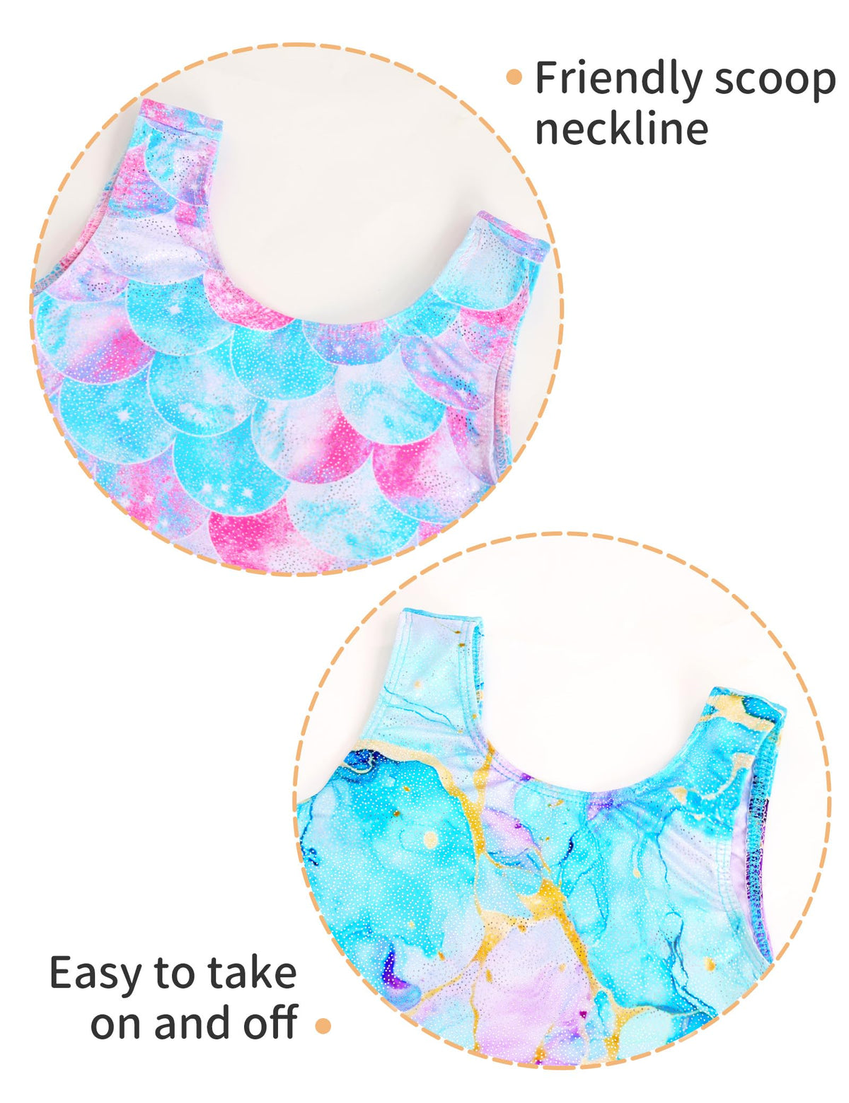 Nokecina Leotard for Girls Gymnastics Size 2t 3t Green Purple Gym Outfits with Shorts Stretchy Unitards