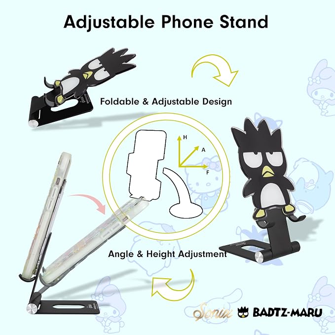 Sonix x Sanrio Character Phone Stand | Adjustable Cell Phone Holder Desk Stand Dock | Badtz Maru