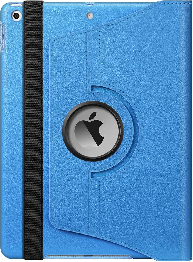 Fintie 360° Rotating Case for iPad 9th / 8th / 7th Generation 10.2 Inch | Swivel Stand Portrait &amp Landscape Viewing Shockproof Cover with Pencil Holder Auto Wake/Sleep Aqua Wave