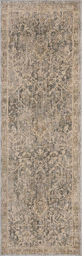 Loloi Magnolia Home by Joanna Gaines Junie Collection JUE-01 Blue/Natural 2'-0" x 3'-0", .38" Pile Height, Accent Rug