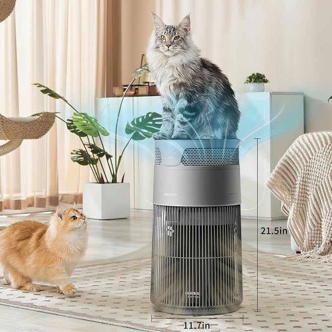 WiseSky Pet Air Purifier for Cat Owners, High-Efficiency Air Purifier for Cat