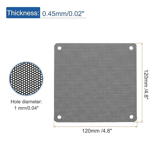 MECCANIXITY 20PCS PC Dust Filter, 120mmx120mm PVC Computer Case Cooler