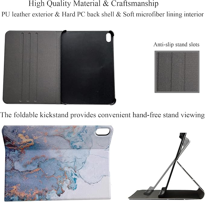 Case for iPad (A16) 11th Generation 11 2025 &amp iPad 10th Generation 10.9 inch 2022 Case with Pencil Holder [Auto Wake/Sleep] PU Leather Tri-fold Stand Clear Soft TPU Back Cover Matchagreen