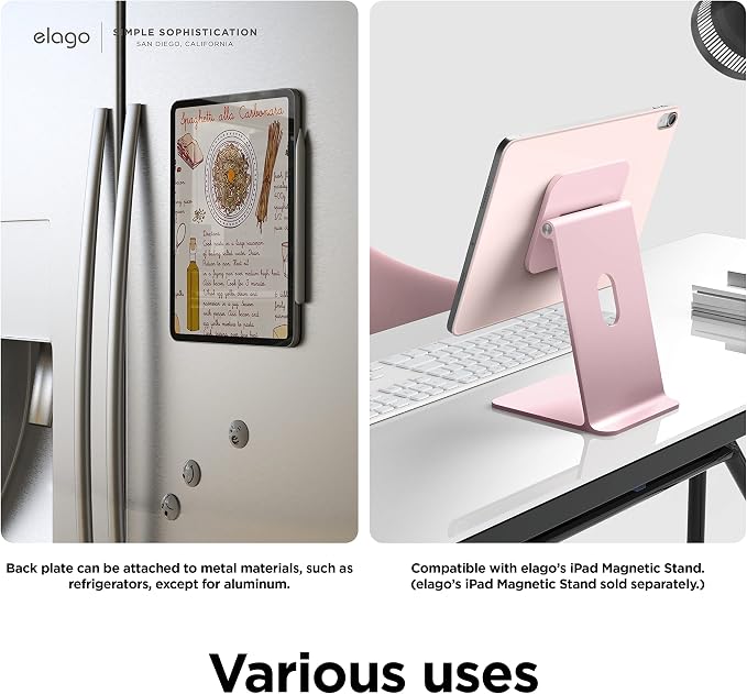 elago Case for iPad A16 10th Generation | iPad Case with Magnetic Attachment to Metal Materials Compatible with elago's Apple Pencil case (Blue)