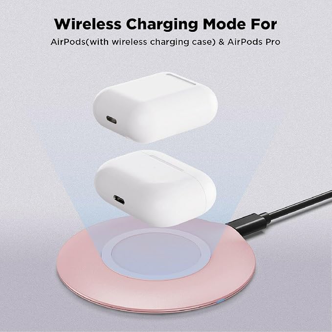 15W Wireless Charger Fast Pink Compatible with Boost Mobile Celero 5G Plus (ONLY for 2024) Charging Pad Slim Quick Charge