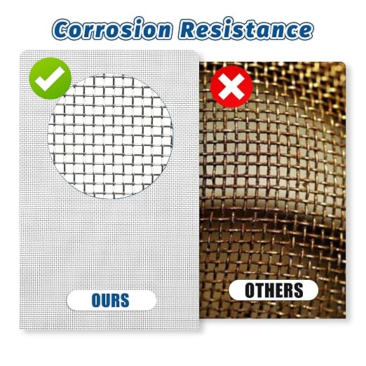 6 Pack 8.27 x 5.9 Inch Stainless Steel Wire Mesh Screen, 20 Mesh Woven Metal