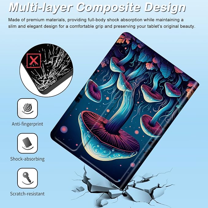 for 6 Kindle 2024 and 2022 (11th Generation) Case Slim Lightweight Smart Cover Case with Auto-Wake/Sleep for Kindle 2024Beach Starfish