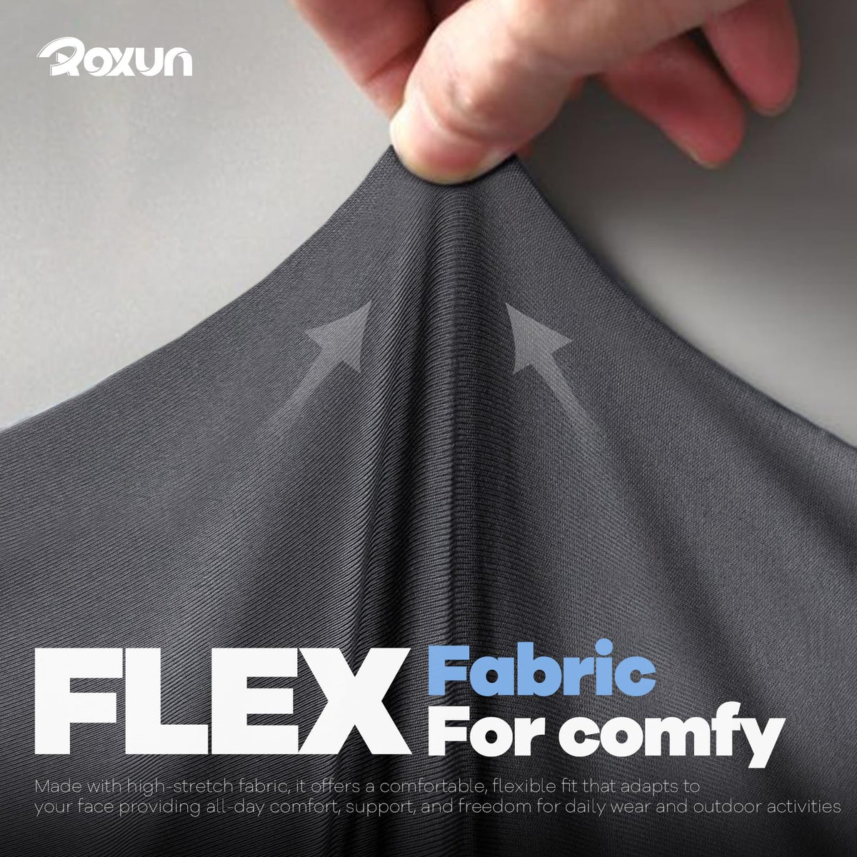 ROXUN Neck Gaiter, 4 Pack Summer Cooling Breathable Face Mask for Outdoors