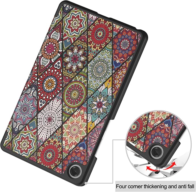 Smart Case for Lenovo Tab One / K9 8.7 Inch 2025 TB305XU/TB305FU Lightweight Trifold Stand Cover Auto Wake Sleep Blackish Green