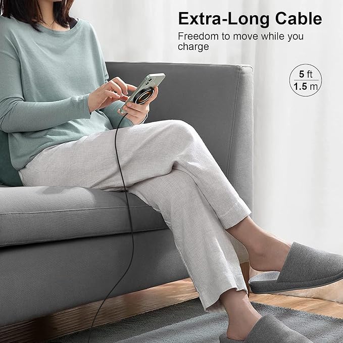 Samsung Magnetic Charger Wireless Pad for Samsung Galaxy S25 Edge/S25 Ultra/S24 FE/S23/S22/S21/S20/S1015W MagSafe Charger Fast Charging for iPhone 16e/16 Pro Max/16 Pro/16/15/14/13/12/Pixel 10 Pro XL