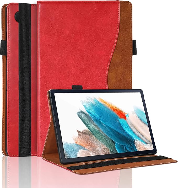 Case for Samsung Galaxy Tab A11 Plus 11 Inch 2025 Released (Model: SM-X310/SM-X315/SM-X236) Bussiness PU Leather Cover Flip Stand with Elastic Band &amp Card Holder-Brown