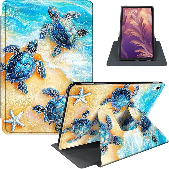 for iPad 11th Generation (A16 2025) 11 / iPad 10th Gen 10.9 2022 Case 360° Rotating PU Leather Stand Cover with Auto Sleep/Wake Shockproof TPU Backl Two Dragons Fighting