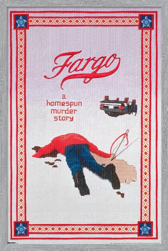 Fargo (1996) - One Sheet Wall Poster, 34L" x 22.4W", Gray Framed Version