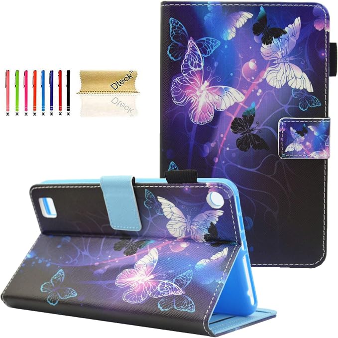 Case for Kindle Fire 7 TabletDteck Full Protective Flip Adjustable Stand Auto Wake/Sleep Smart Cover with Pencil Holder for Kindle Fire 7 Tablet 9th/7th/5th Generation 2019/2017/2015 ReleaseKing Dog
