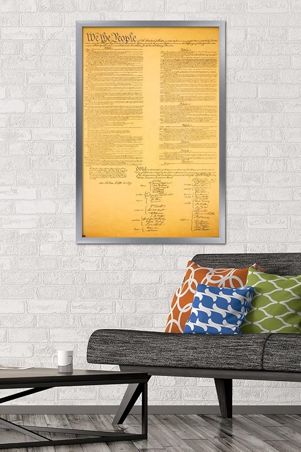 Trends International The Constitution Wall Poster, 22.375" x 34", Silver Framed Version