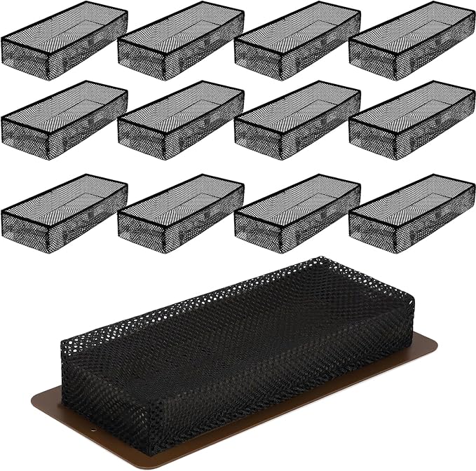 12 Pack Floor Register Cover Trap 4 X 12 Inch Vent Screen Net Black Air Vent